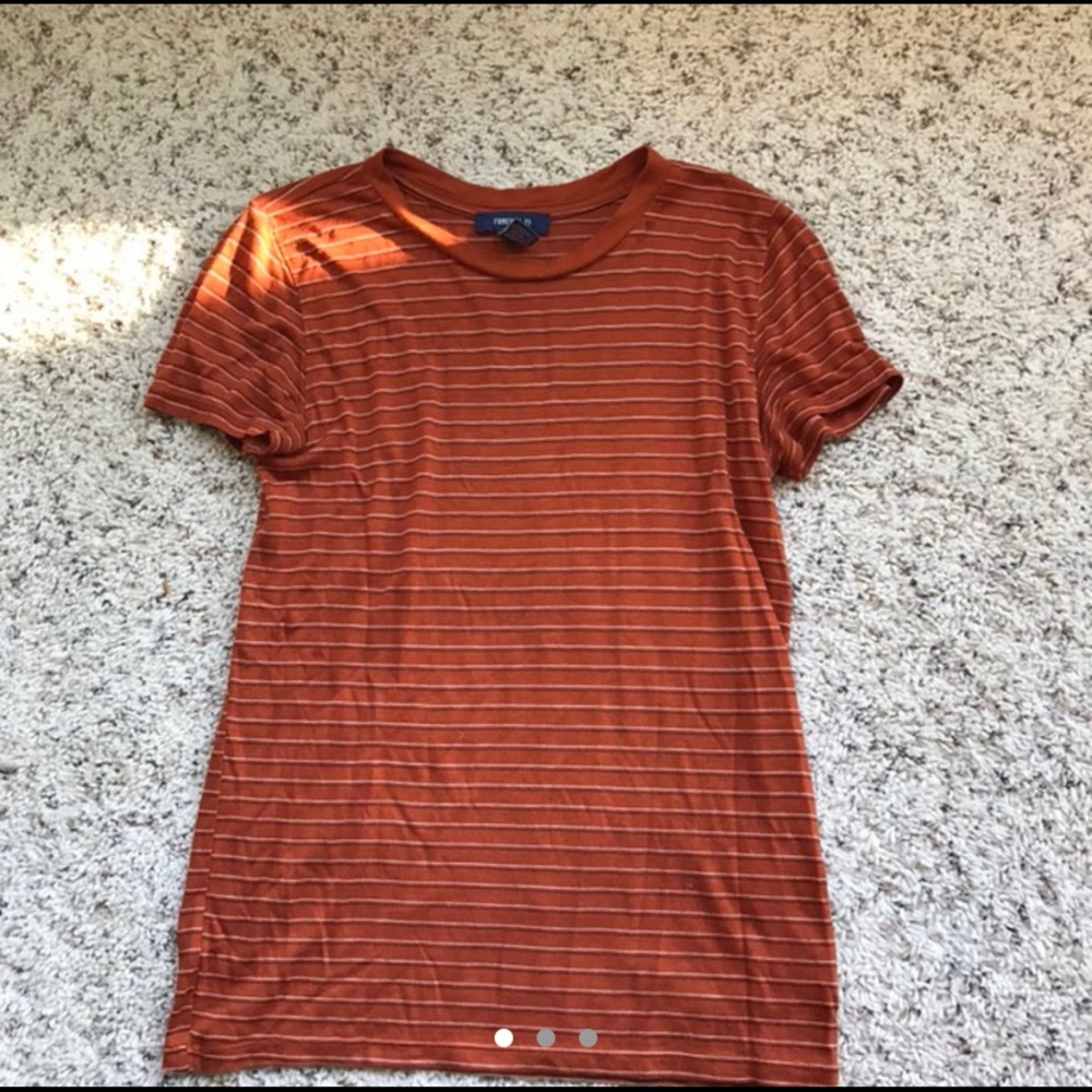 Orange striped tee